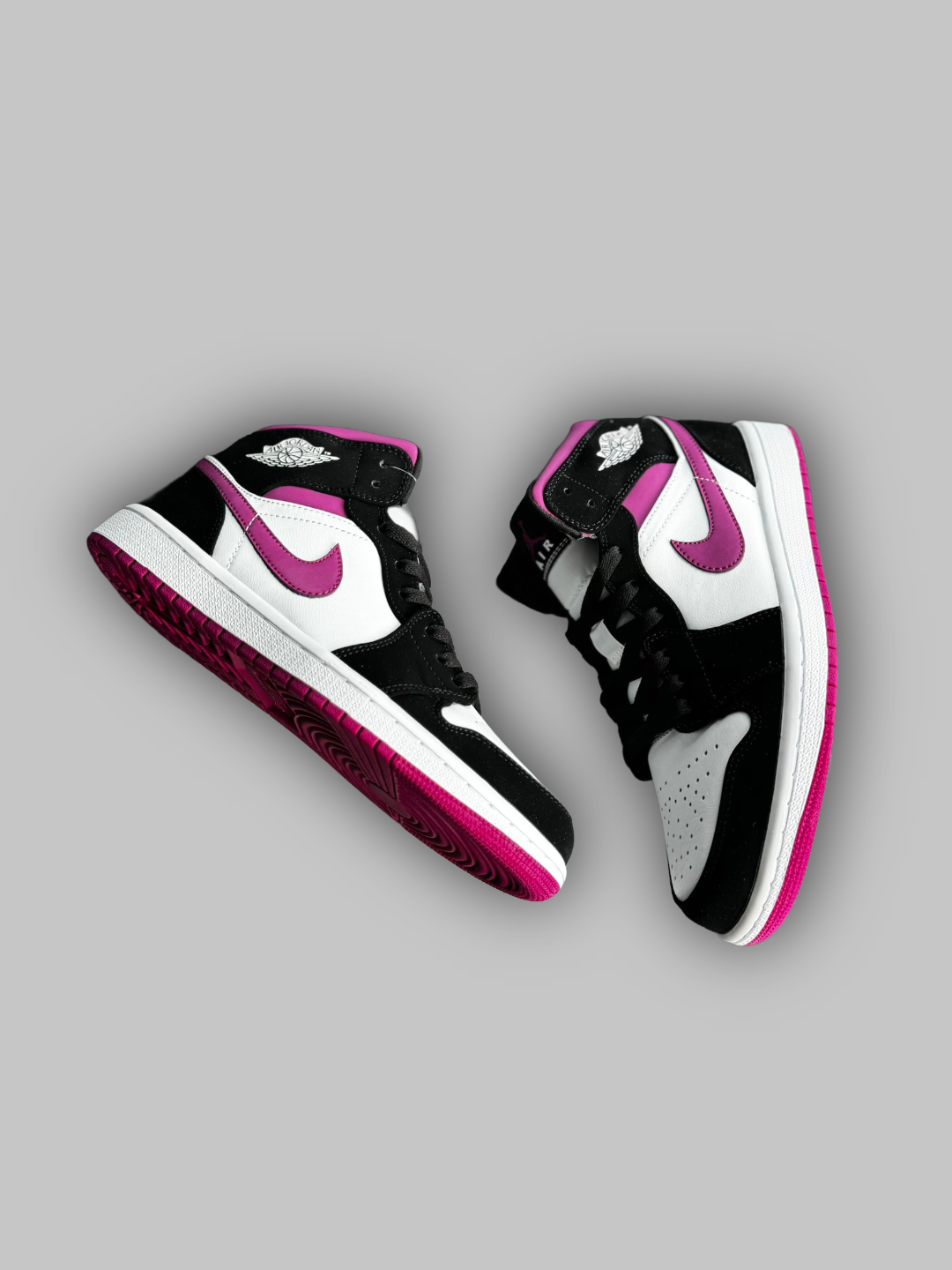 Jordan 1 Mid White Pink Black