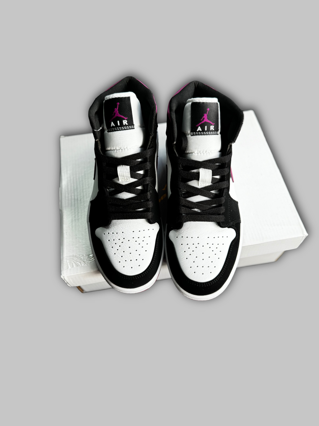 Jordan 1 Mid White Pink Black