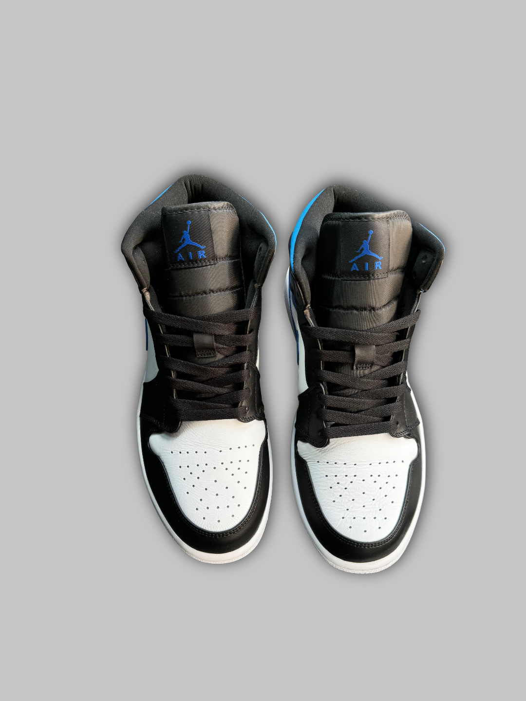 Jordan 1 Mid White Black Racer Blue