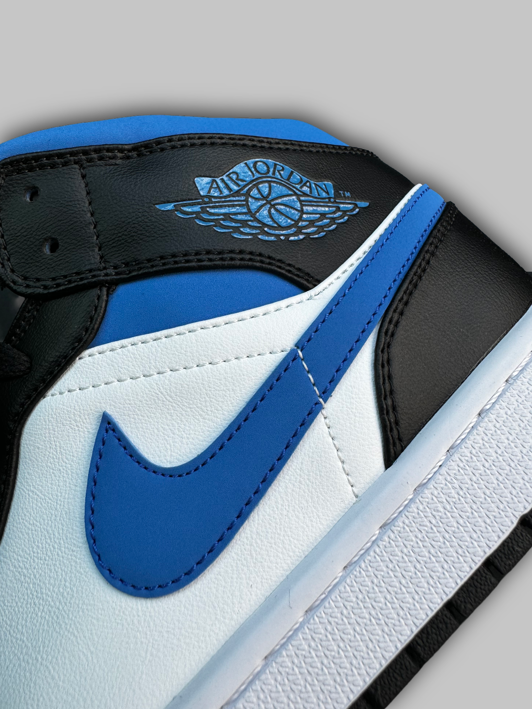 Jordan 1 Mid White Black Racer Blue