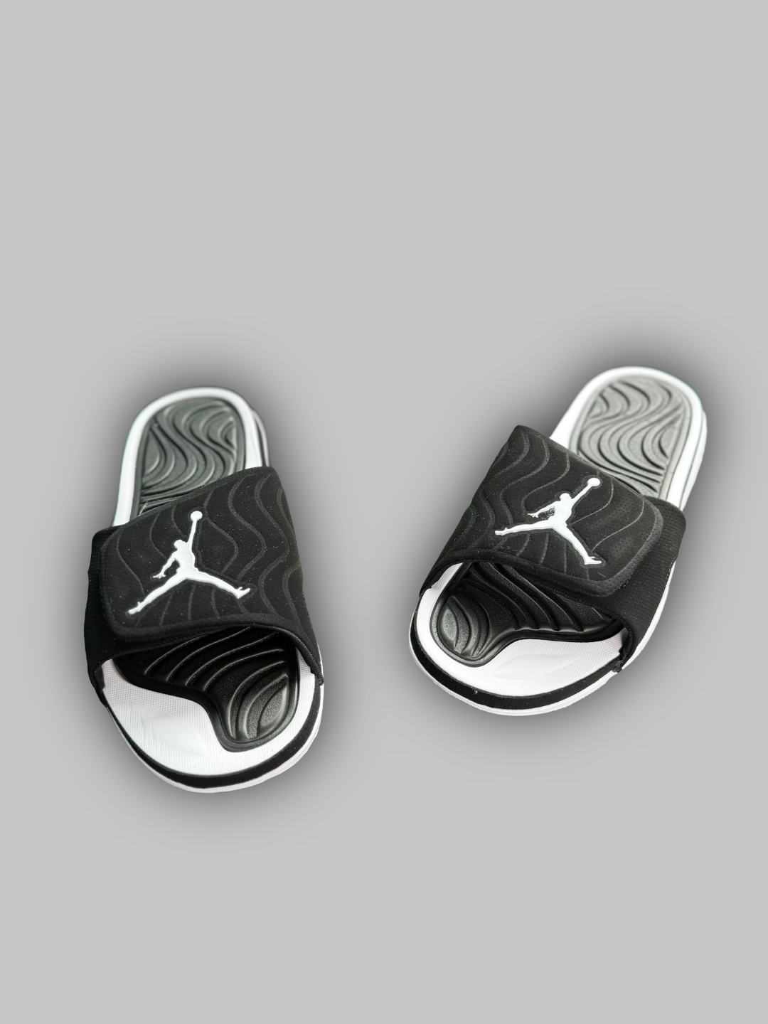 Jordan Slides Black White