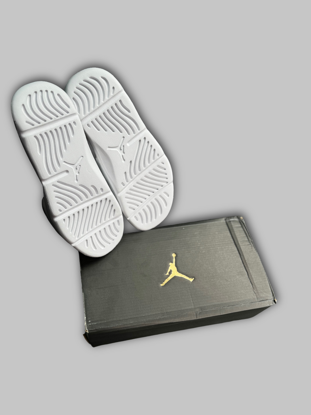 Jordan Slides Black White