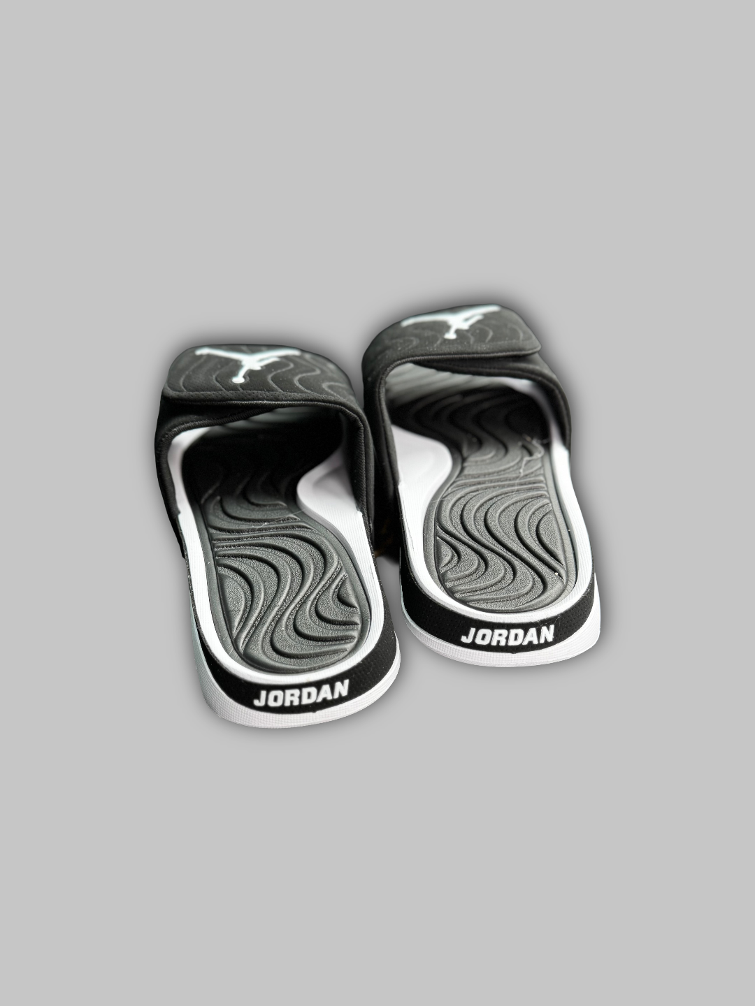 Jordan Slides Black White