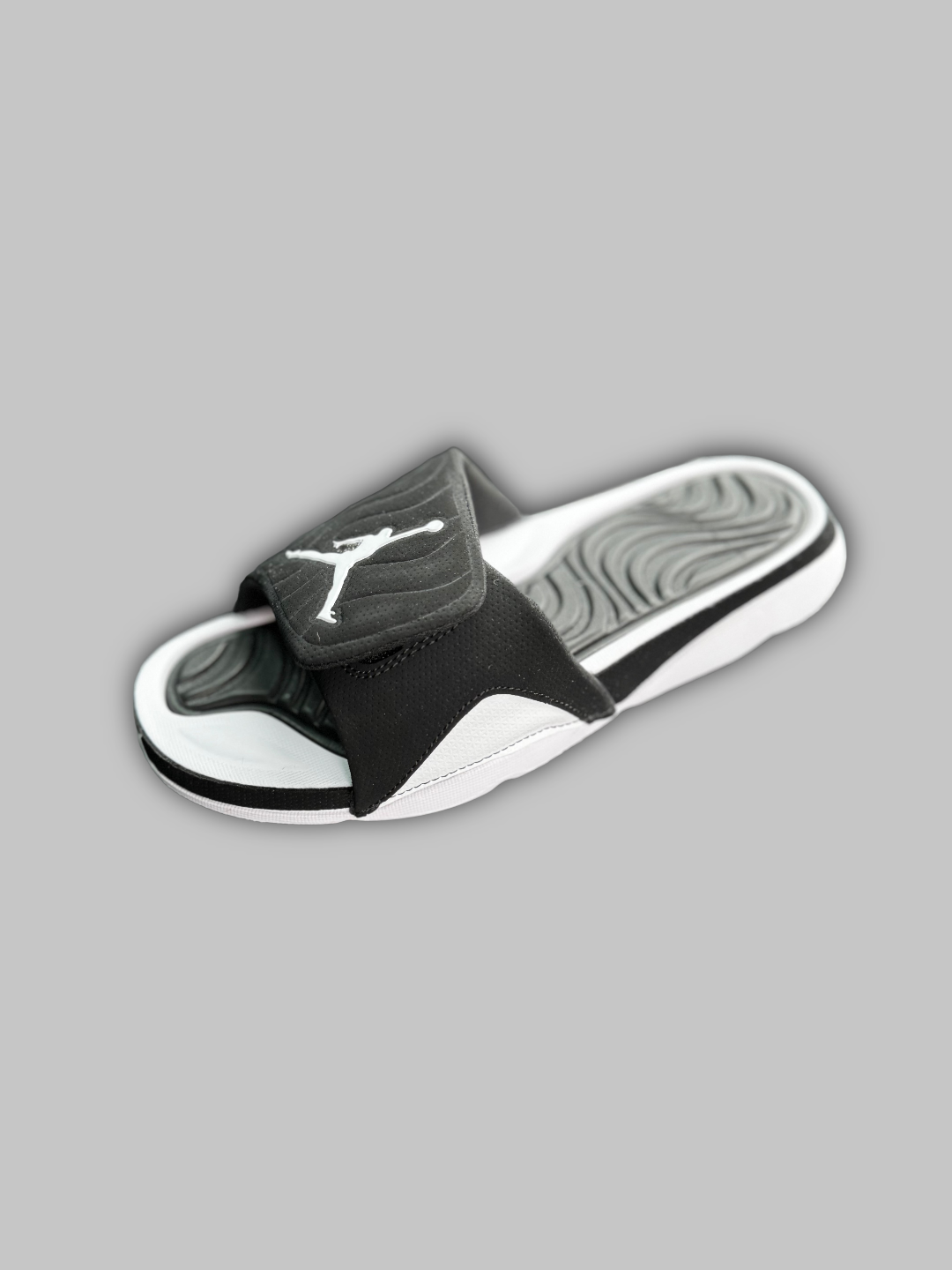 Jordan Slides Black White